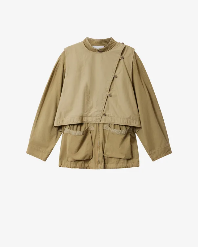Isabel Marant Kinlay veste saharienne kaki délavé coton