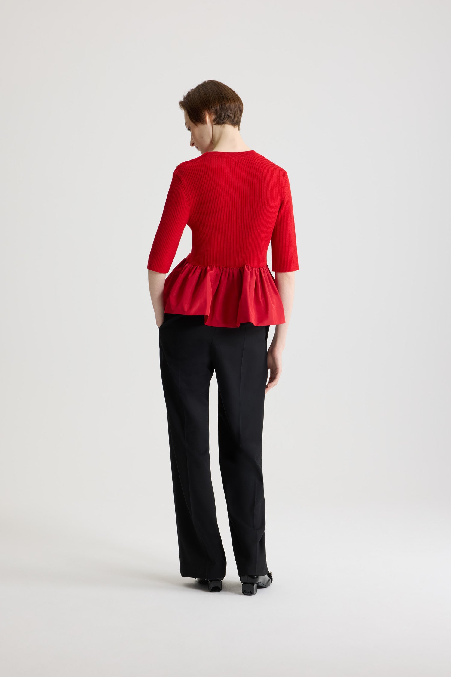 Patou KN273 pull maille rouge élixir volants XS-XL
