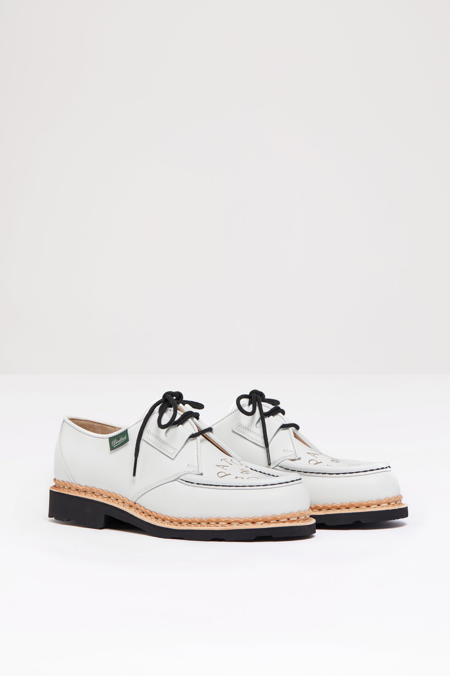 Patou x Paraboot P23FO011 derbies cuir blanc 38