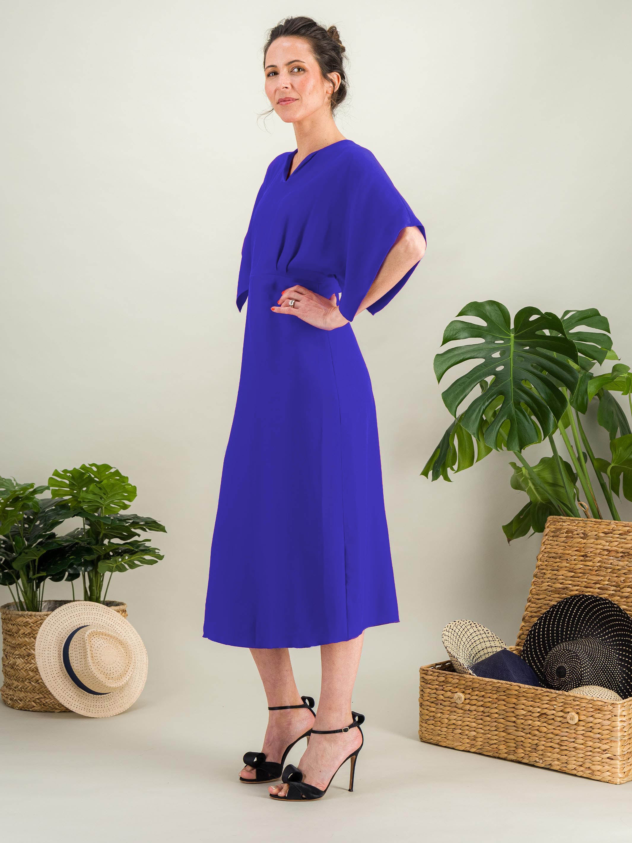 Anahide Saint André Alhambra robe cocktail viscose rouge 34