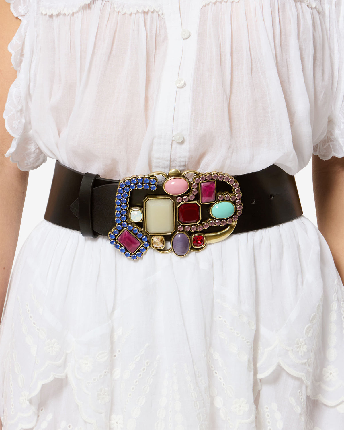 Isabel Marant Nedia ceinture cuir noir 4 cm