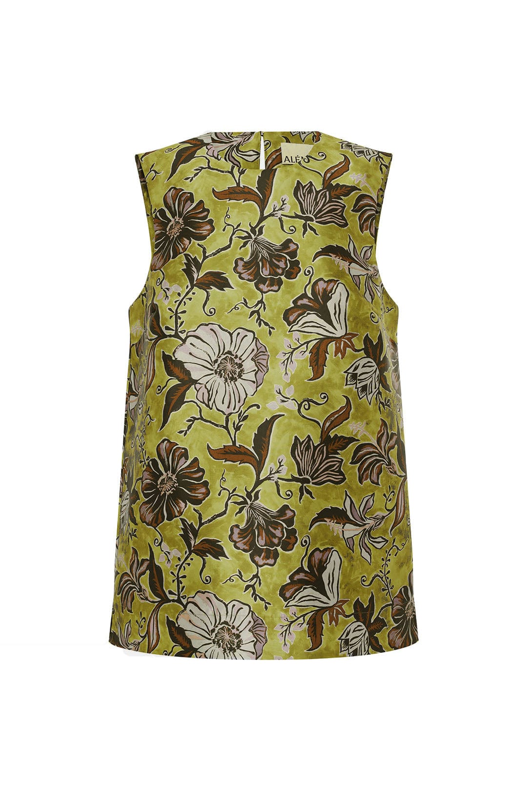 Alemaïs Citron Top haut tunique 8 imprimé floral