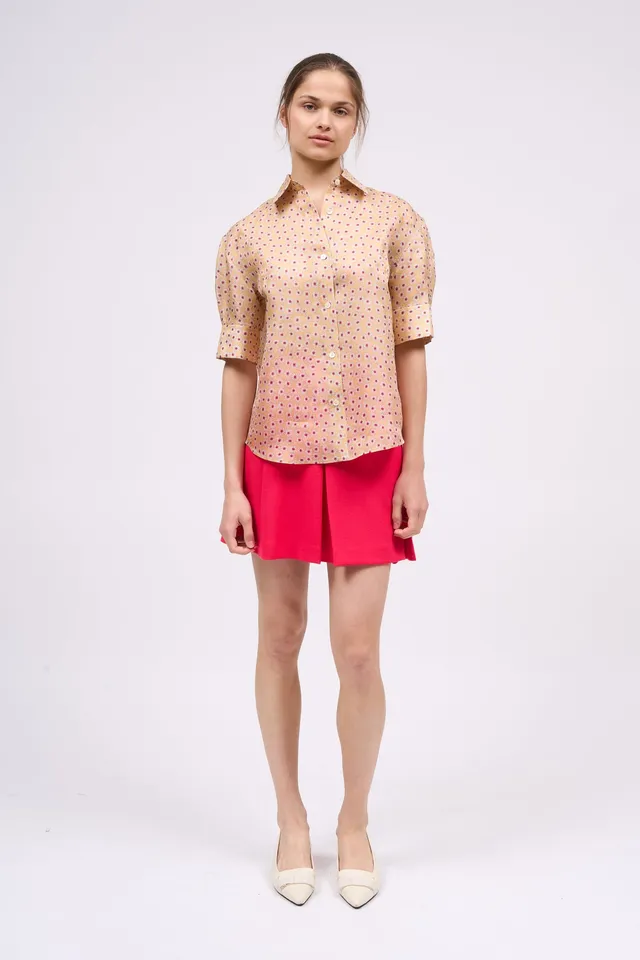 Paul & Joe Delta chemise organza soie imprimée