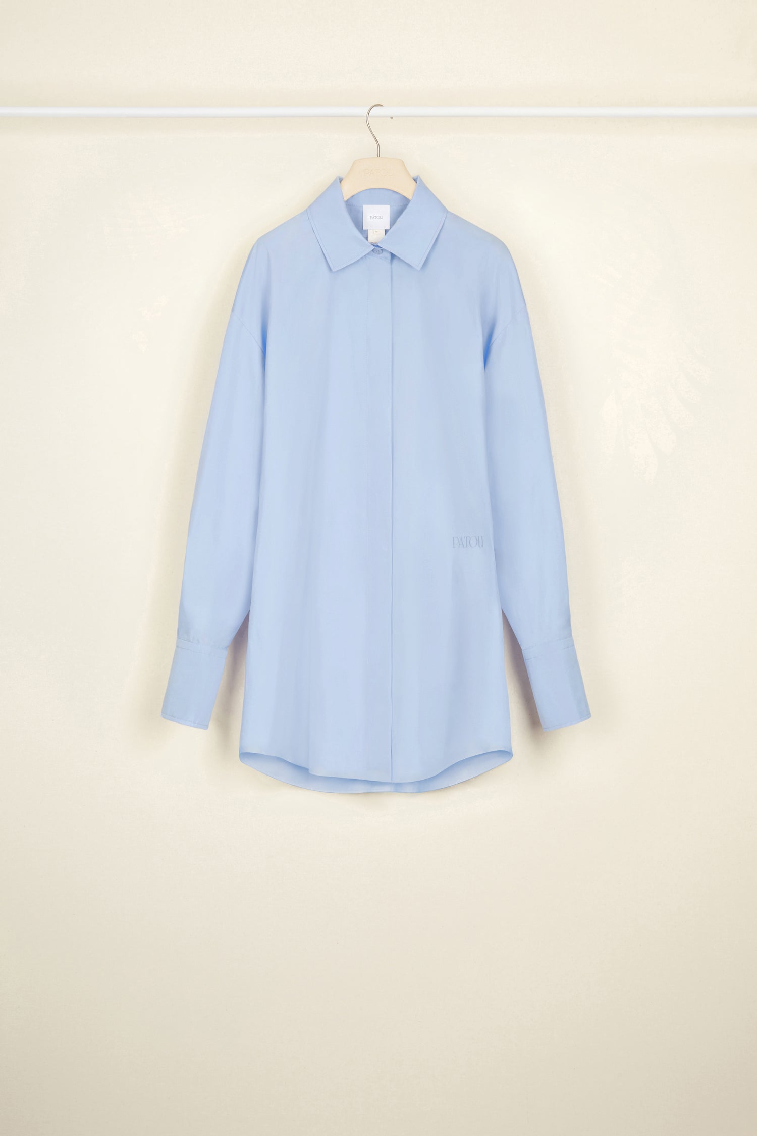 Patou P22DR0860017625B robe chemise coton bio bleu Aurora