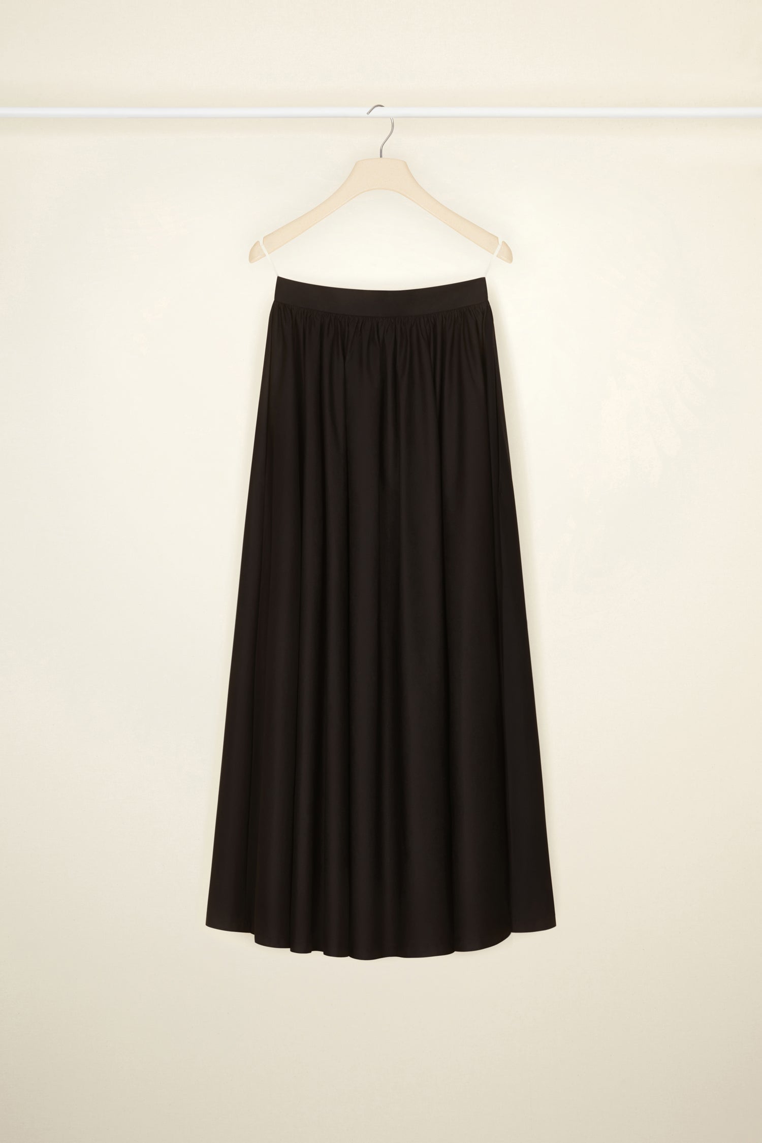 Patou SK027 jupe maxi coton bio Noire boutonnée