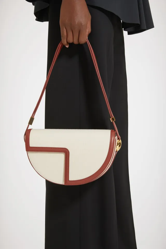 Patou BA0025500804B sac Le Patou toile cuir marron Maya