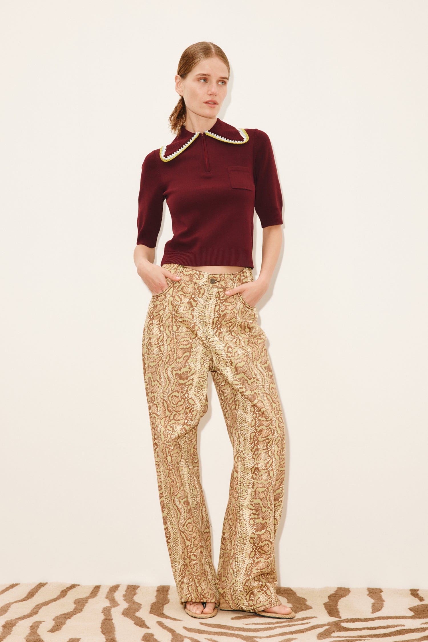 Alemais Knitwear Jasper Knit Polo polo maille L