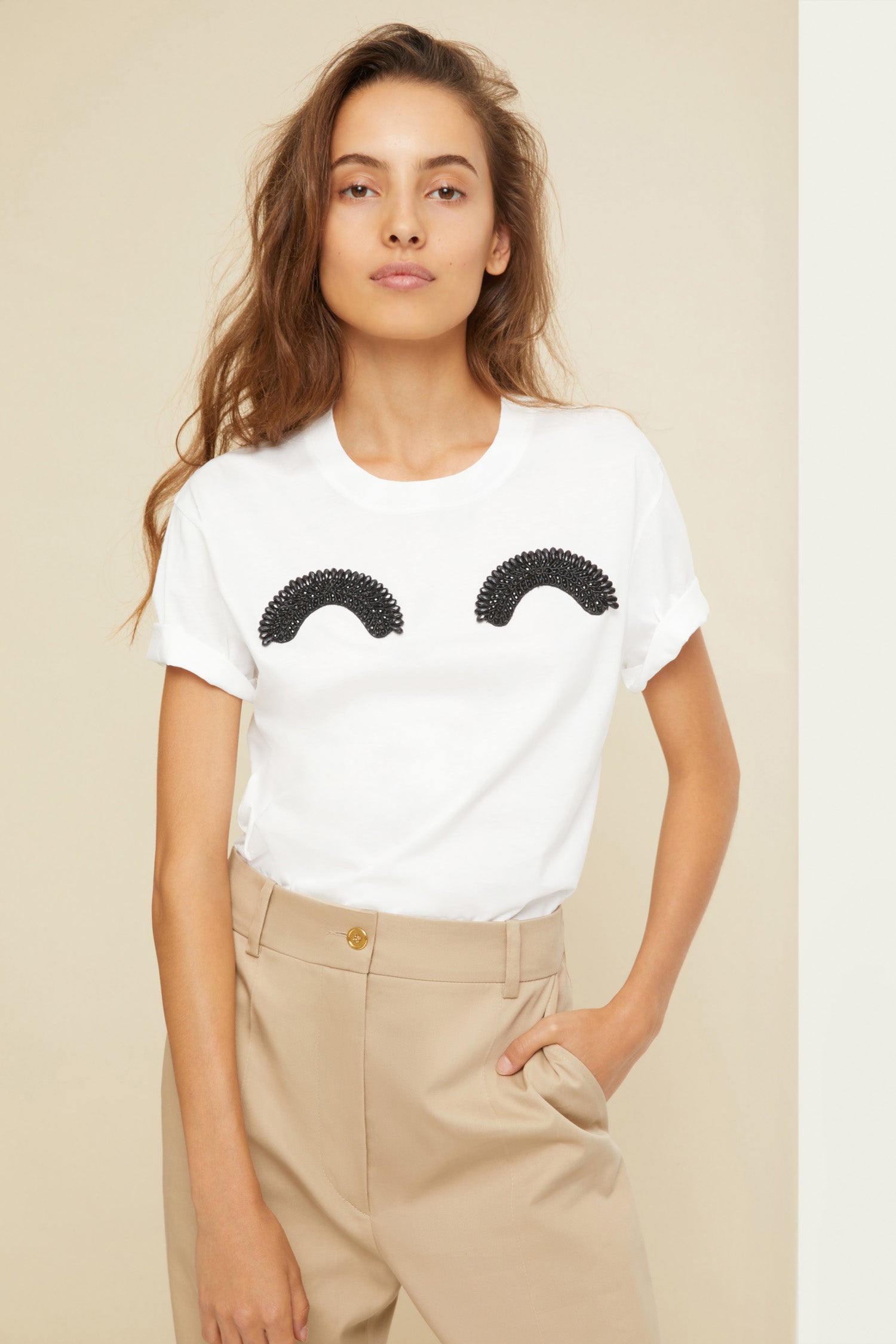 Patou JE009 P21JE0099999001W t-shirt blanc coton bio