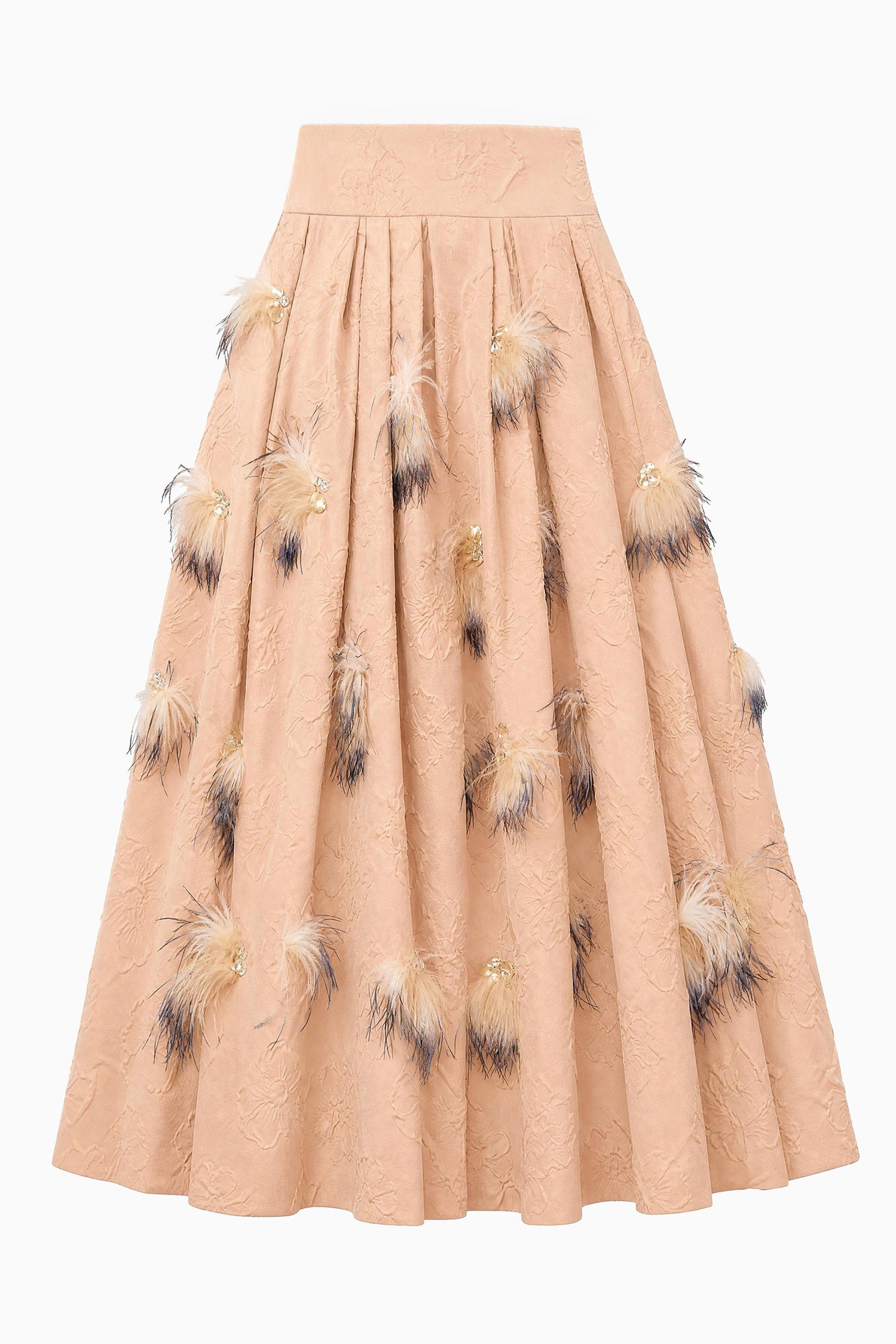 Ulla Johnson Angelique FA260333 jupe midi Almond plissée