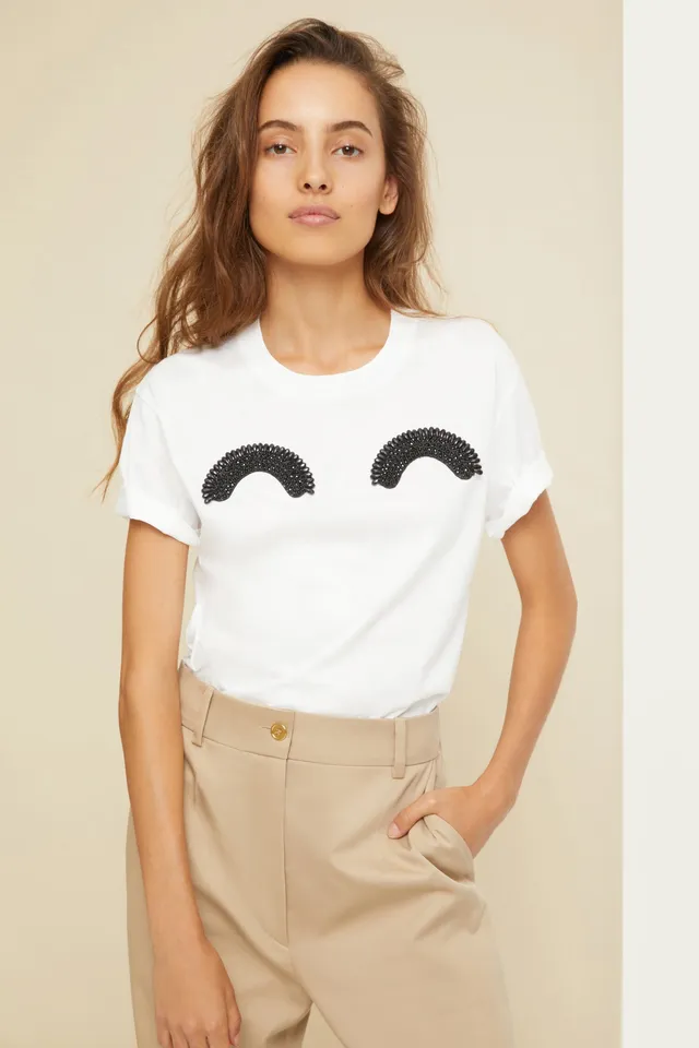 Patou JE009 P21JE0099999001W t-shirt blanc coton bio