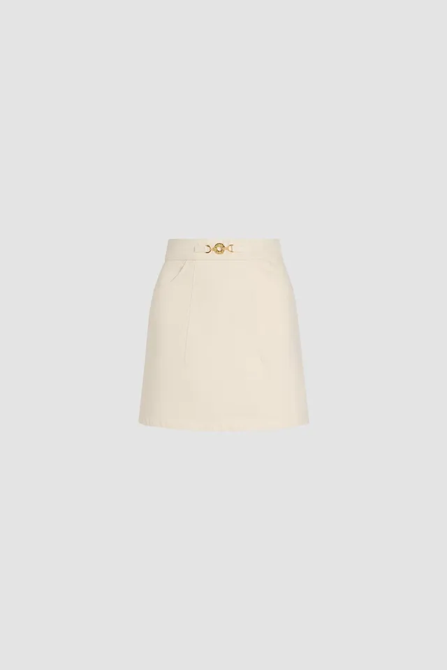 Patou Denim SK042 mini-jupe jean écru Natural