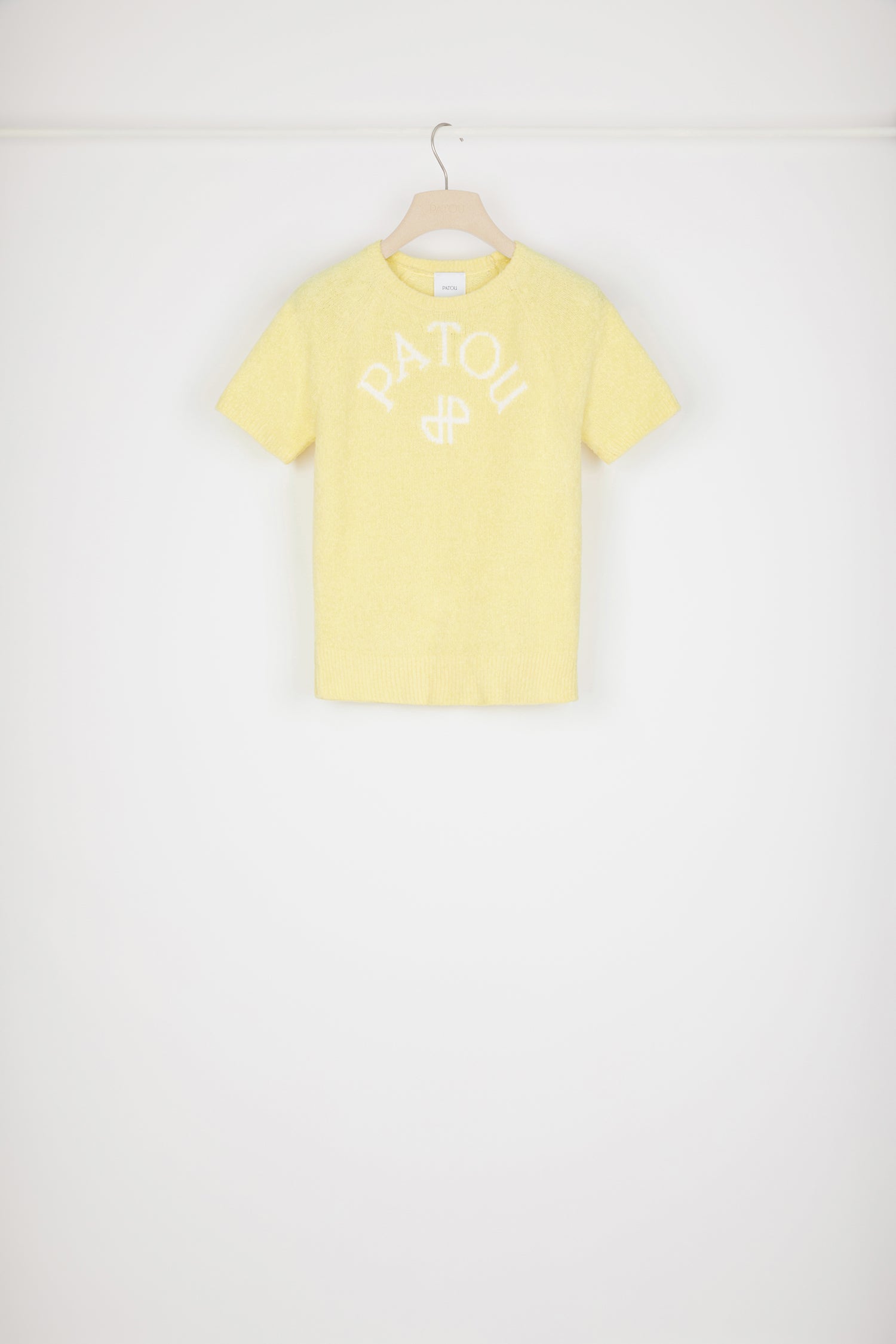Patou KN068 top maille coton bio jaune Mimosa