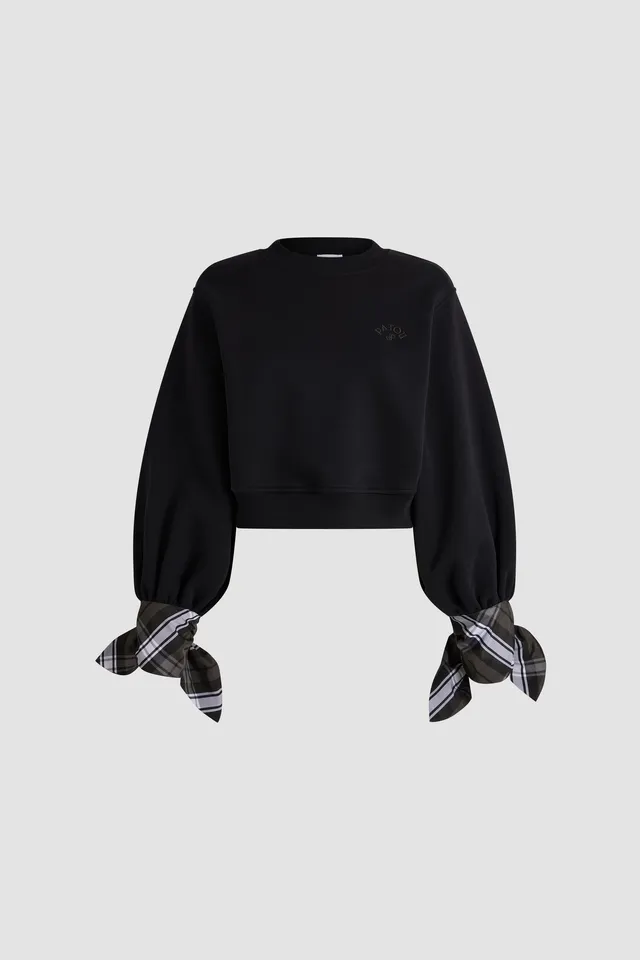 Patou sweat cropped JE263 coton bio noir