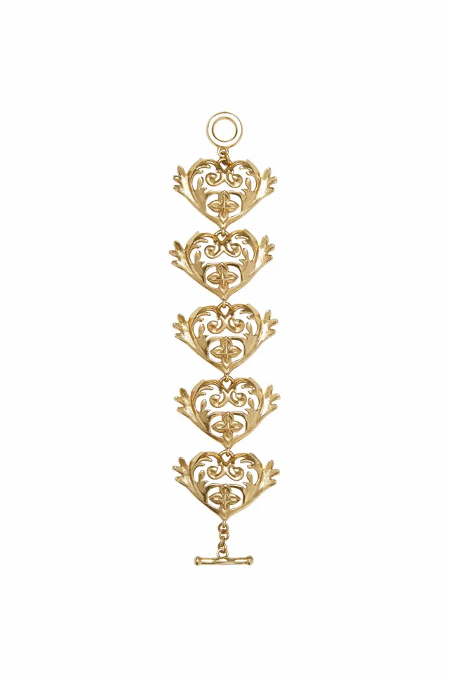 Alemäis Django bracelet cœur filigrane doré taille unique