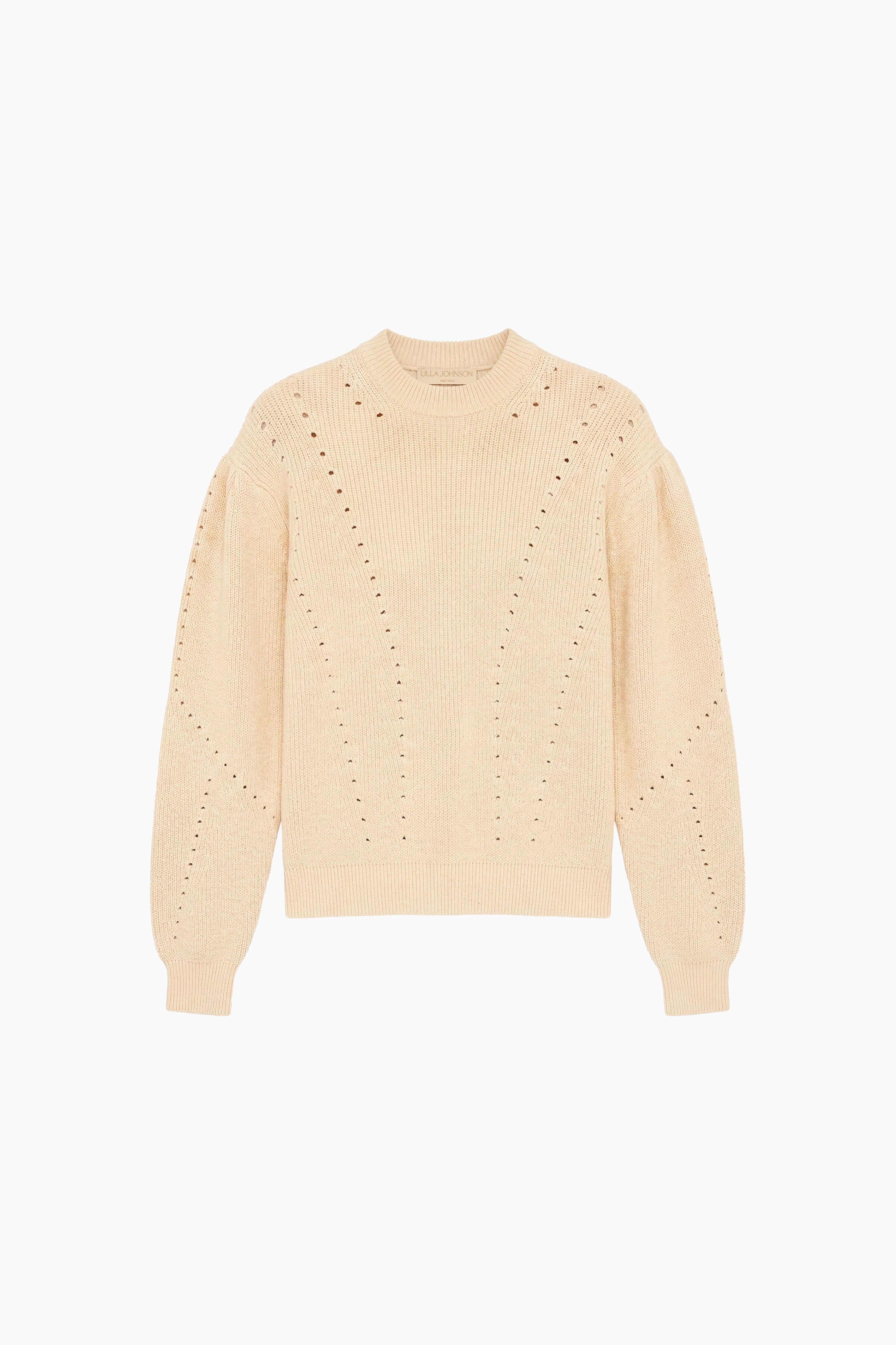 Ulla Johnson Illesa pull en coton rose blush