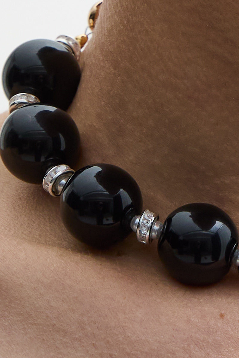 ATU Body Couture Onyx necklace collier grosses perles taille U