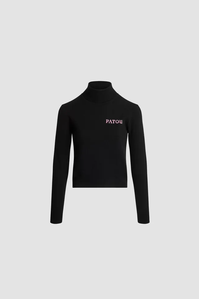 Patou Knitwear KN3088041999B pull col roulé laine noir