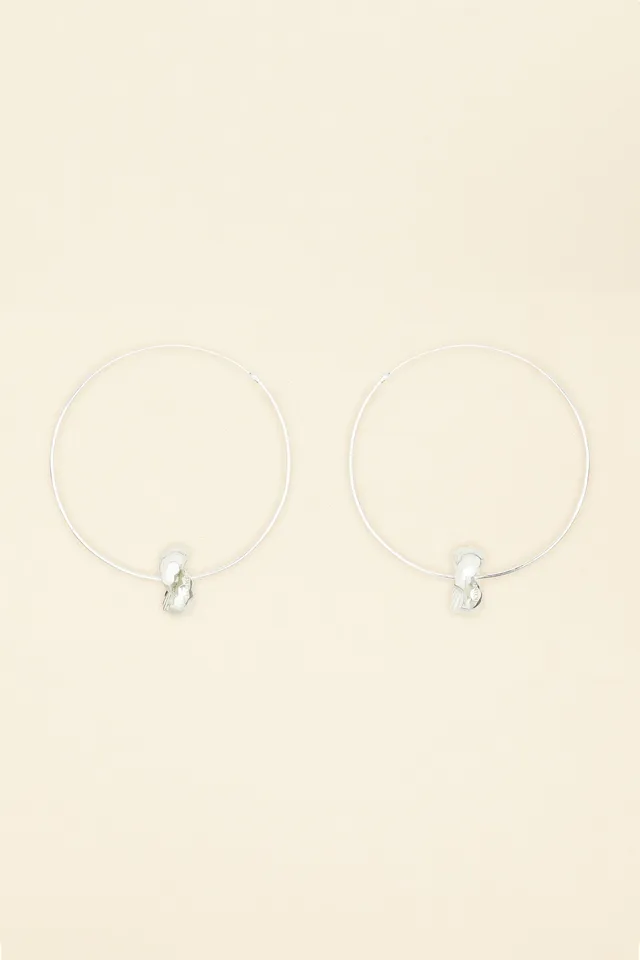 Patou Jewellery créoles laiton argent H21JW061 mandarine