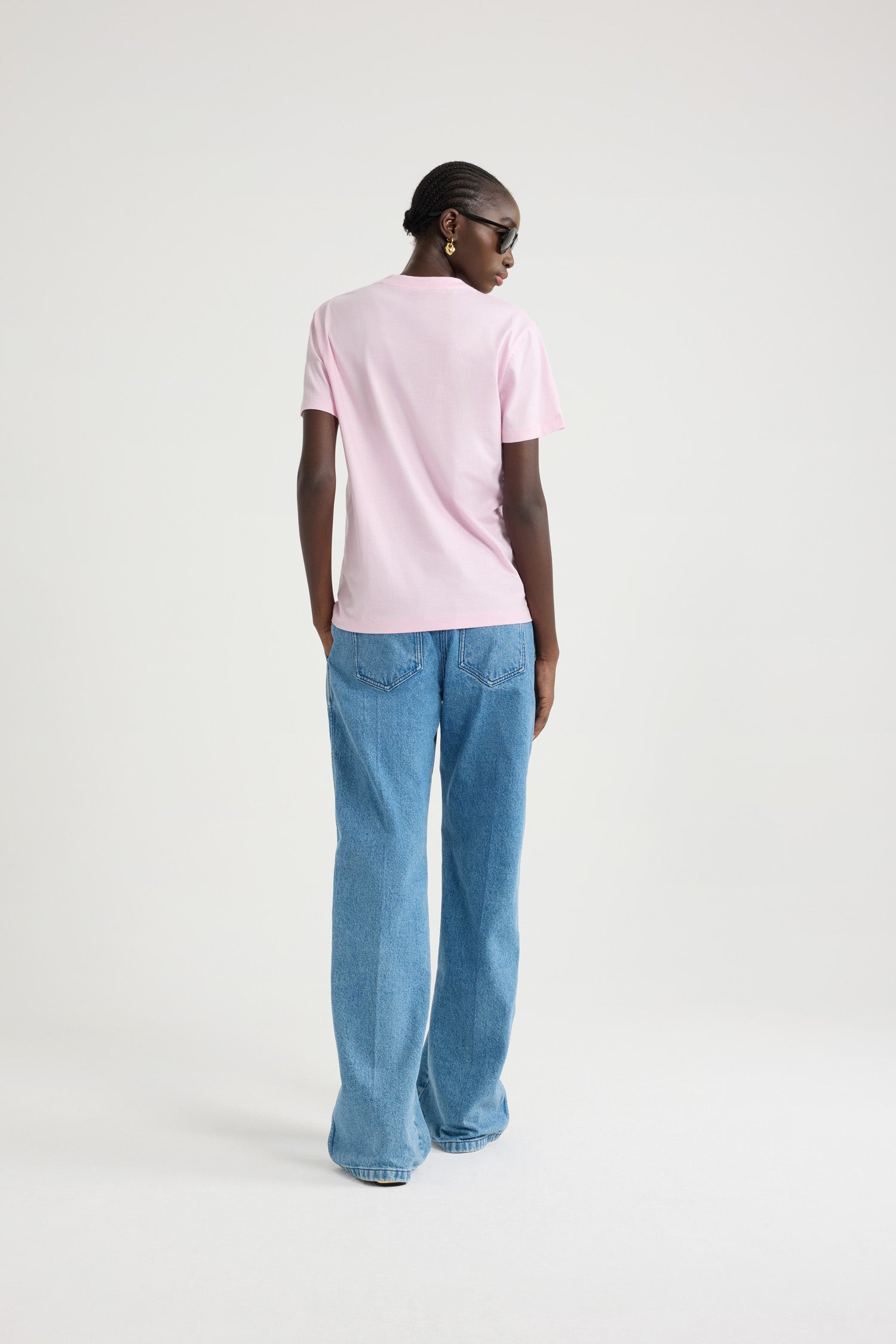 Patou JE136 t-shirt coton bio rose primrose XS-XL logo