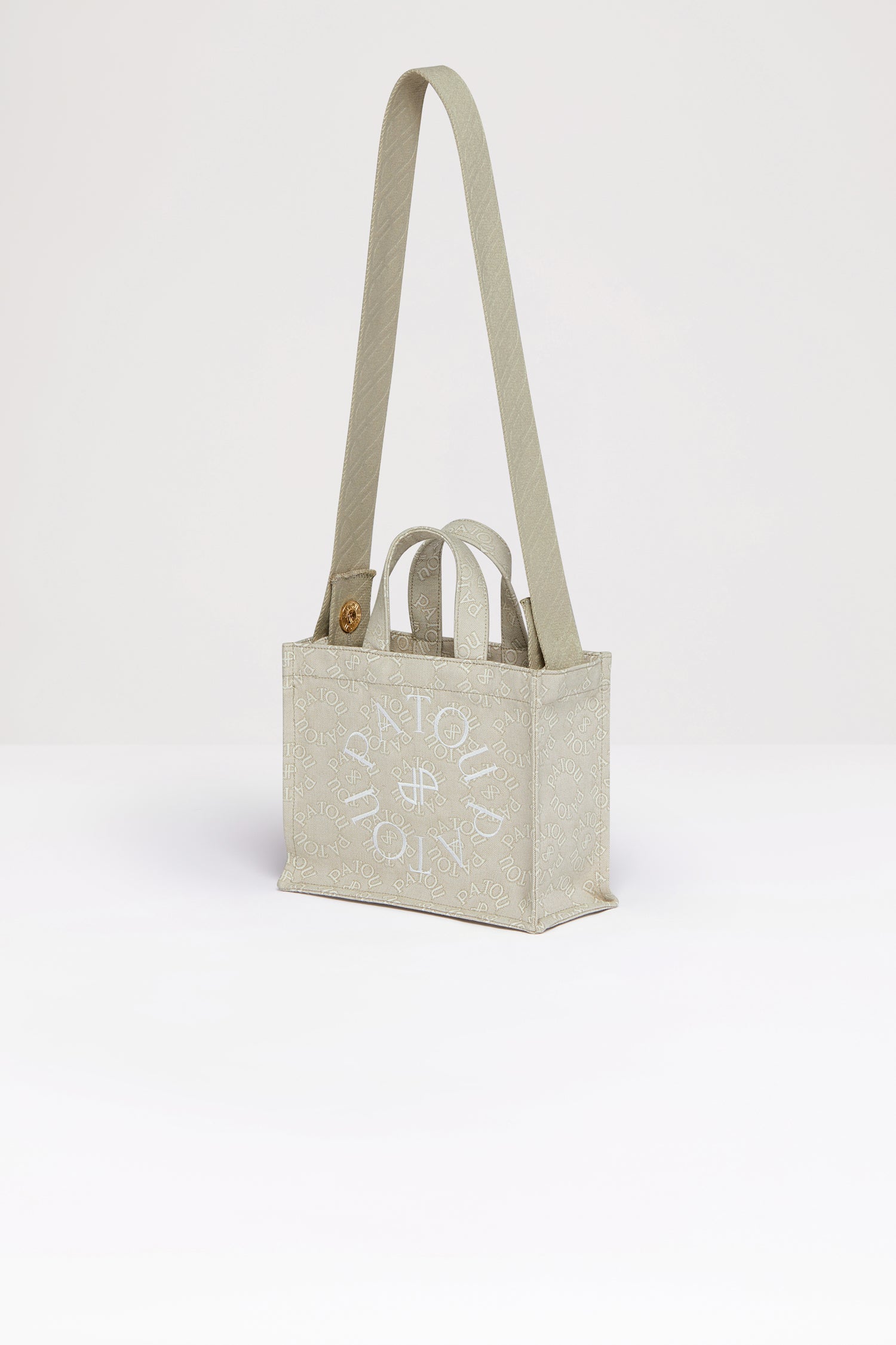 Patou AC025 petit tote toile coton jacquard beige TU