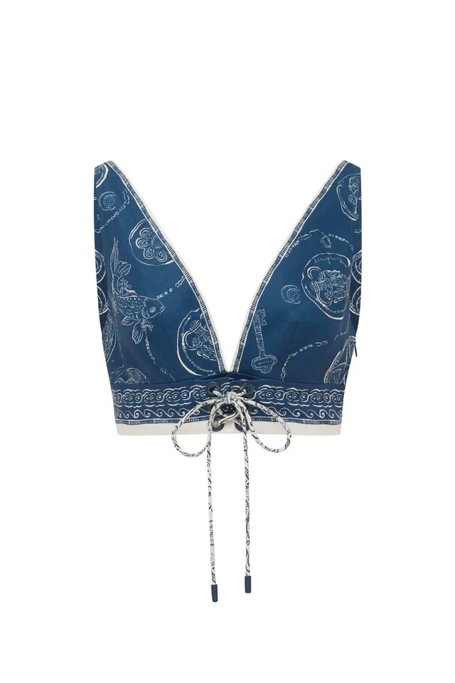 Alemäis Lucky Lace Up Bralette top lin taille 8