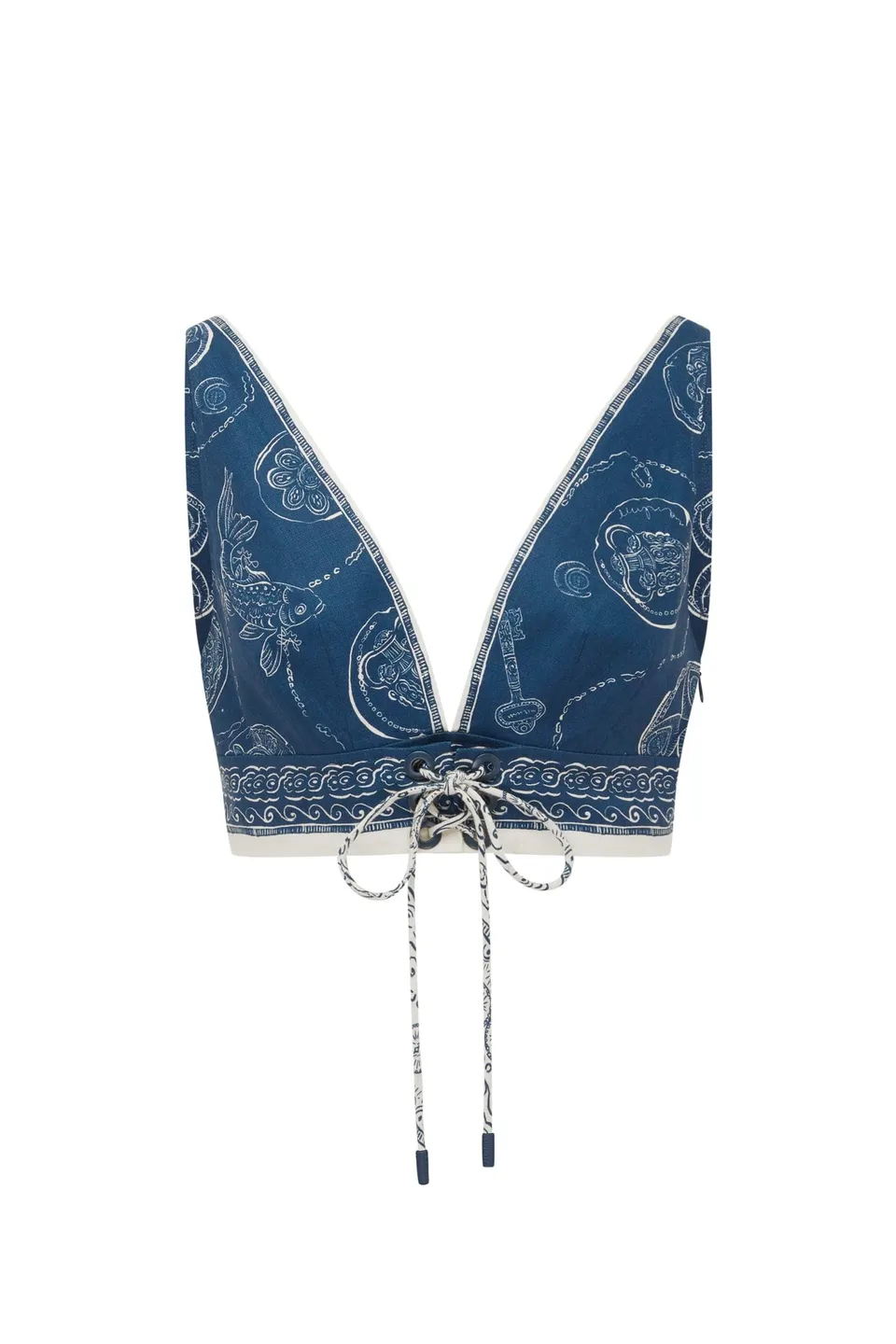 Alemäis Lucky Lace Up Bralette top lin taille 8