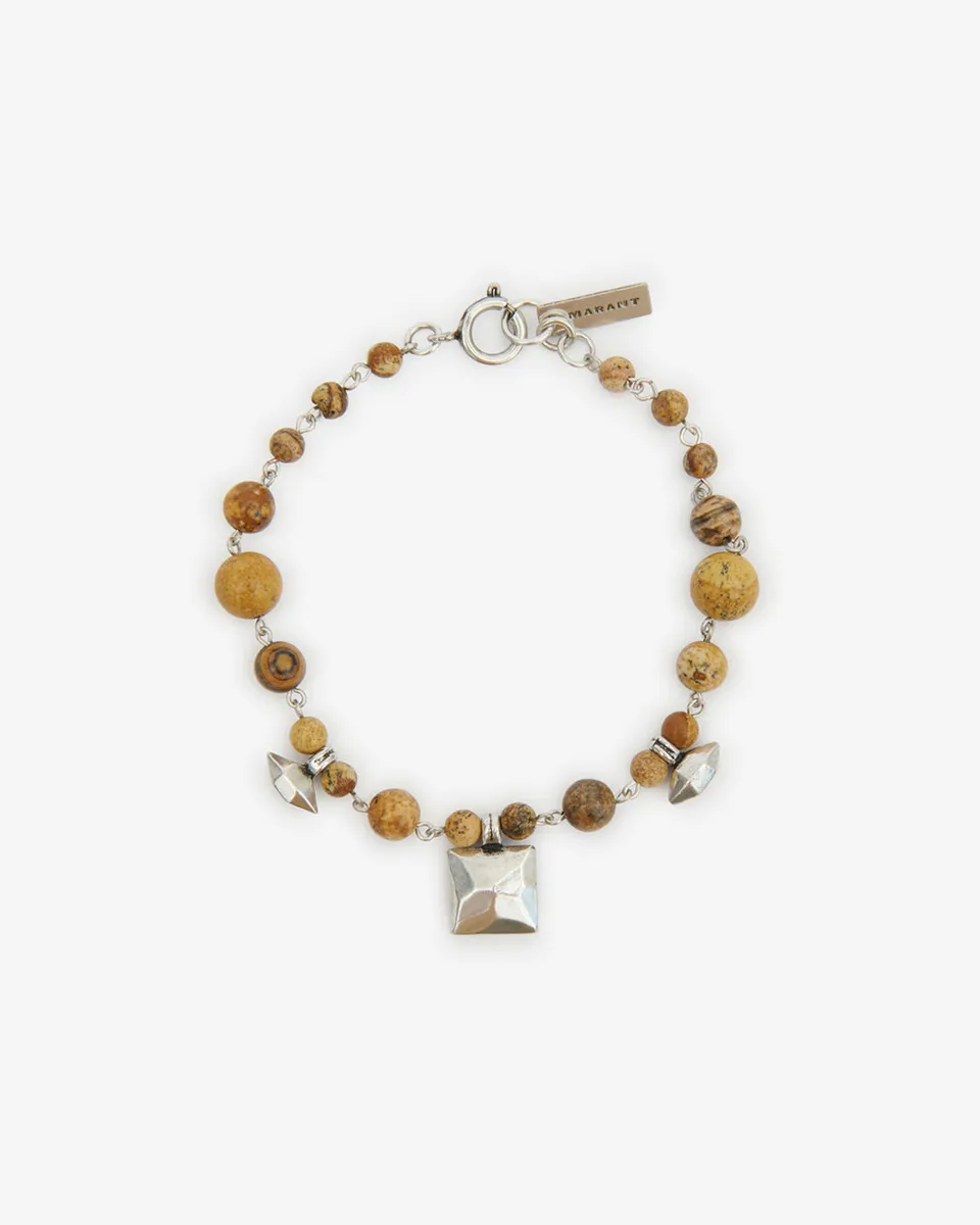 Isabel Marant Jack bracelet pierre jaspe naturel argenté