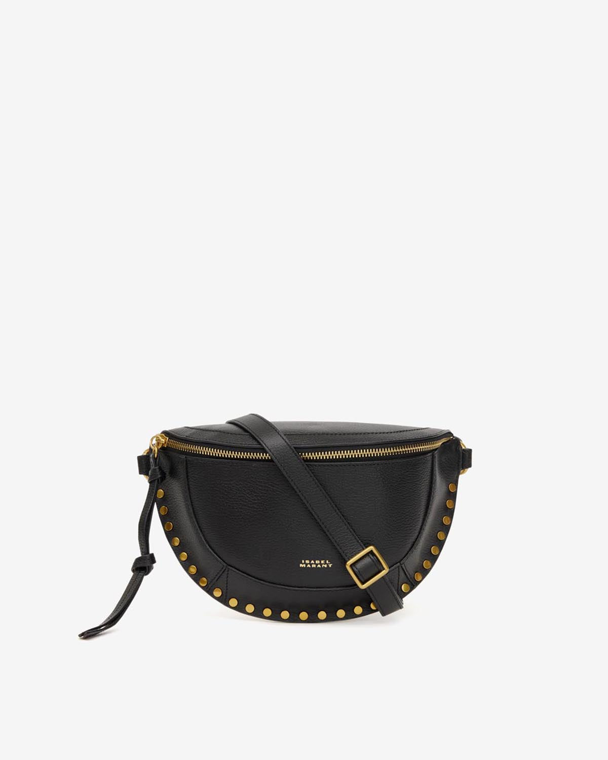 Isabel Marant Skano banane cuir grainé noir