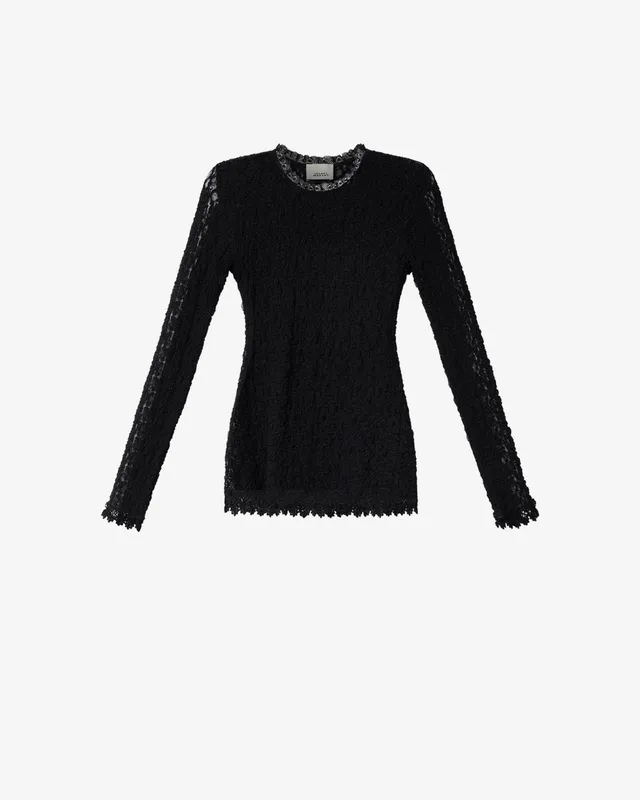 Isabel Marant Brany top noir dentelle stretch