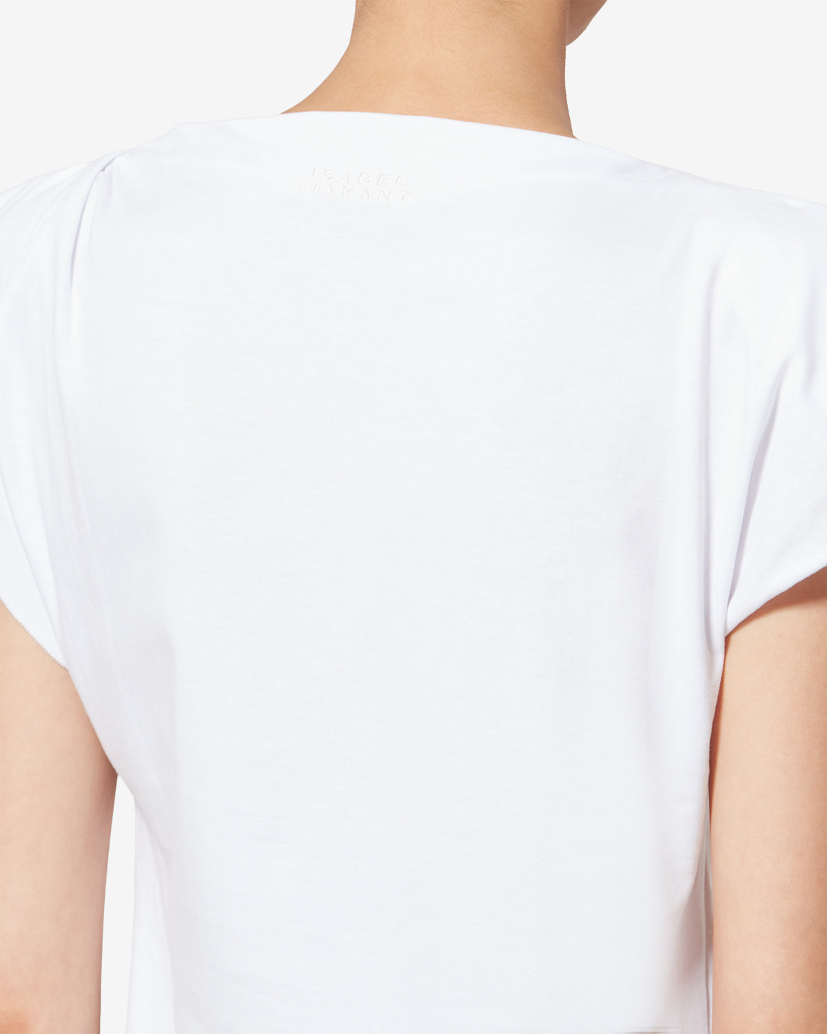 Isabel Marant Sebani t-shirt blanc coton asymétrique