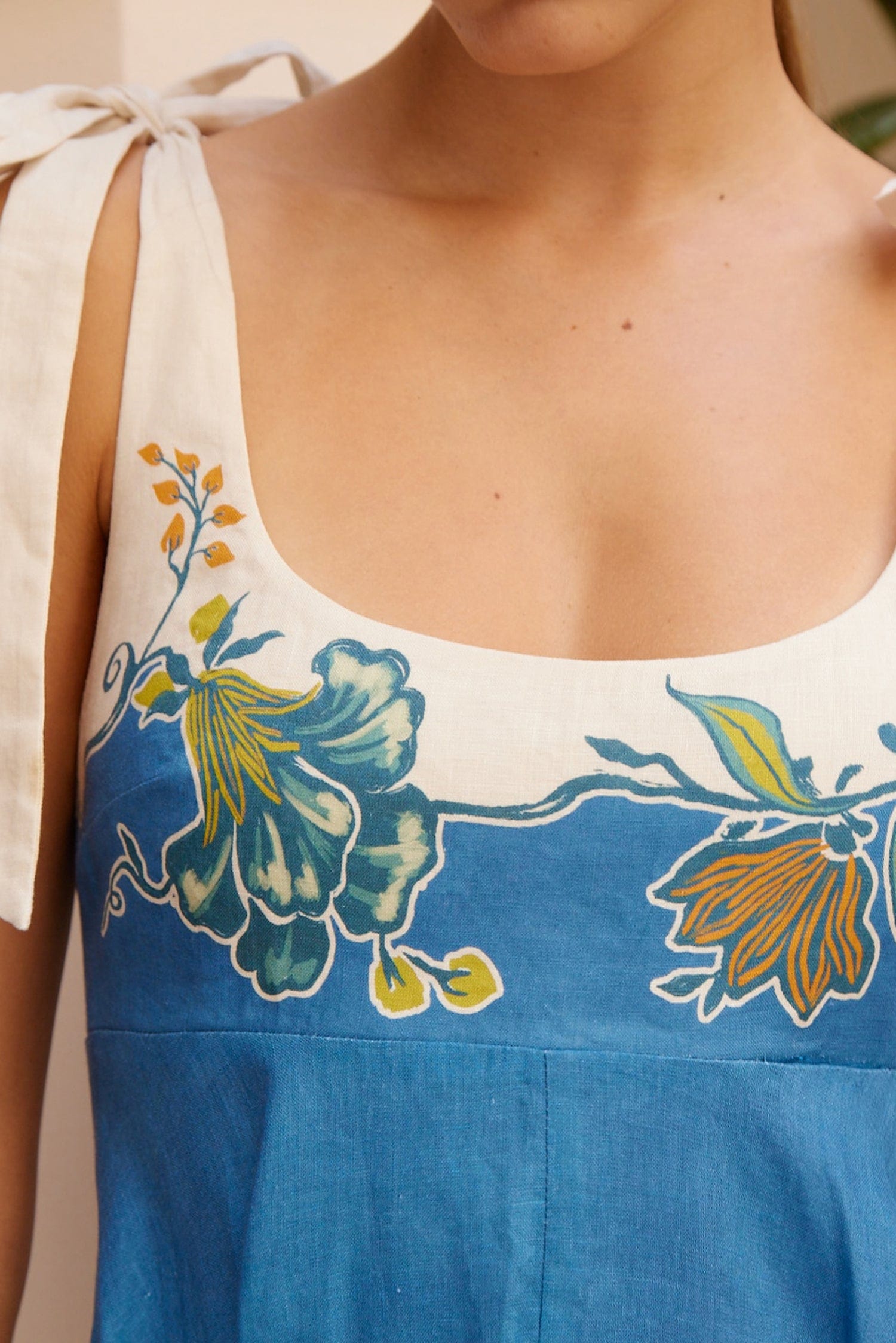 Alemais Luda Ballet Sundress robe midi lin