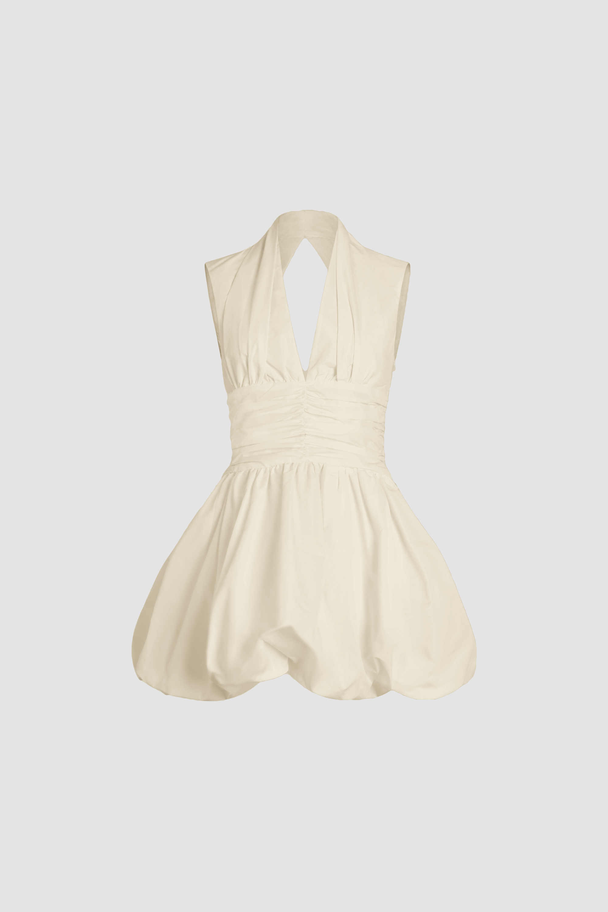 Patou DR176 robe boule ivoire dos nu mini