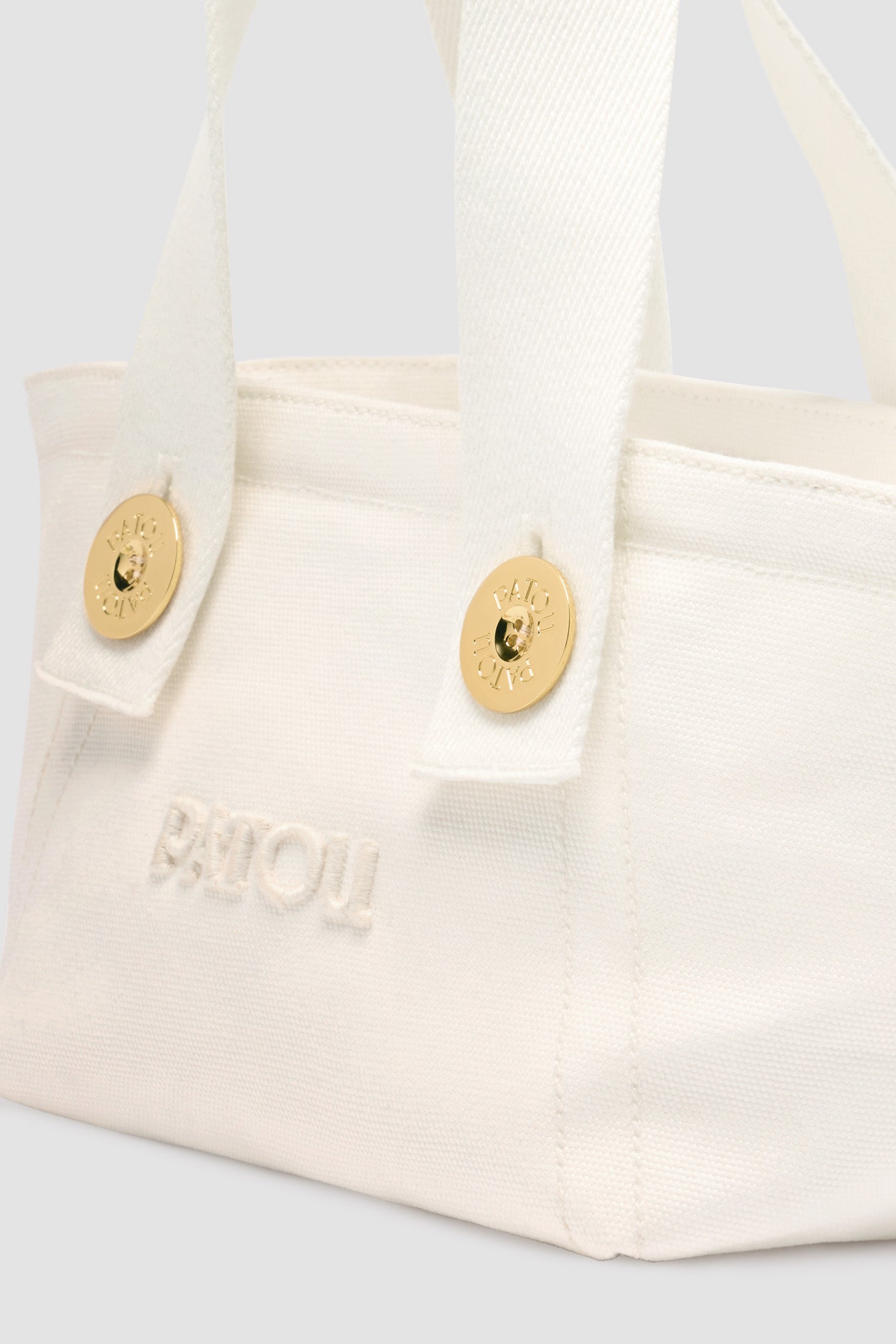 Patou AC090 tote trapèze toile coton blanc TU