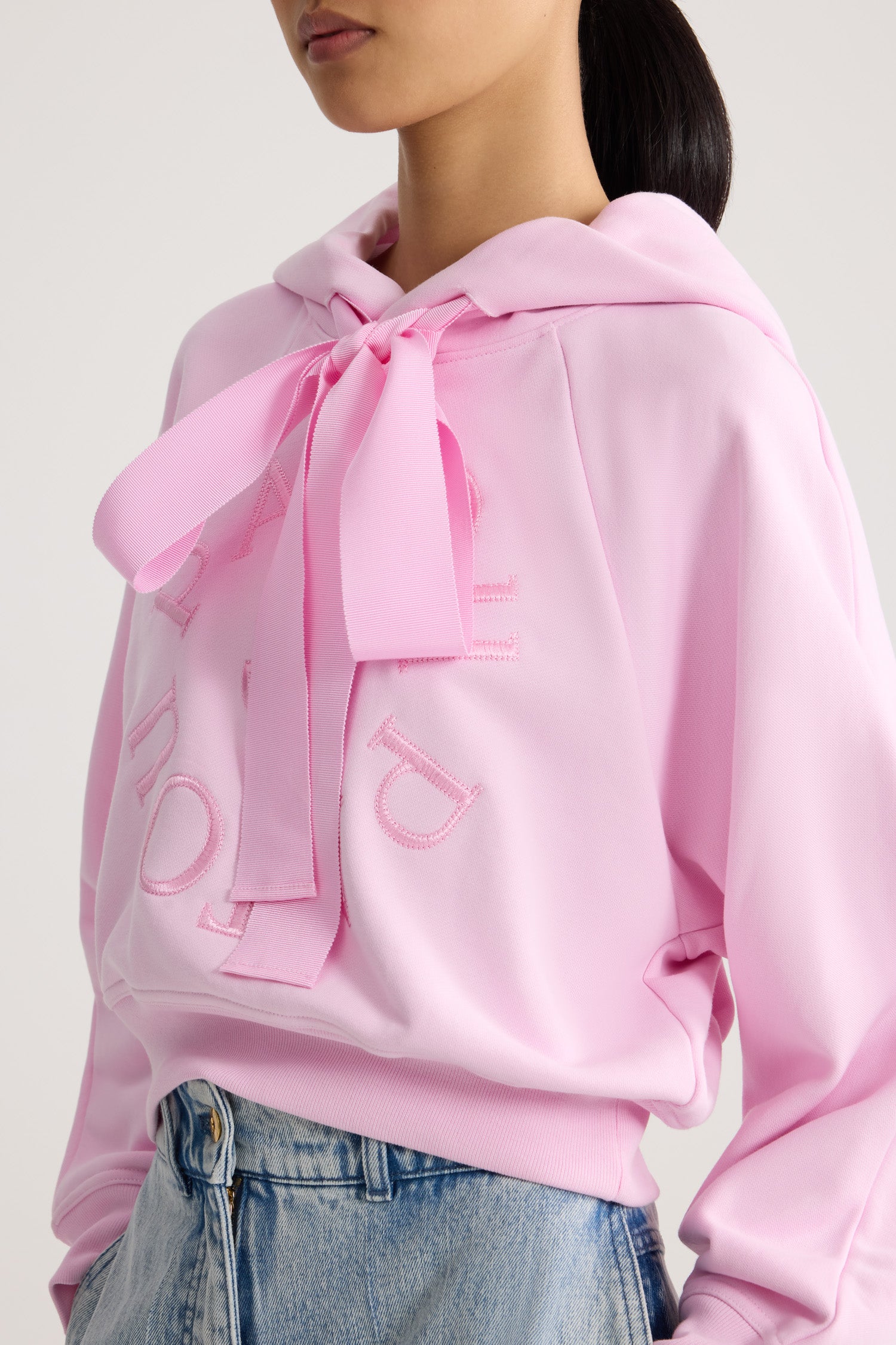 Patou JE069 hoodie court rose candy coton
