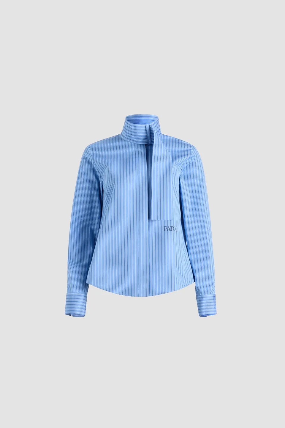 Patou H25BL04401905079 blouse coton bio Ice Blue Stripes 38