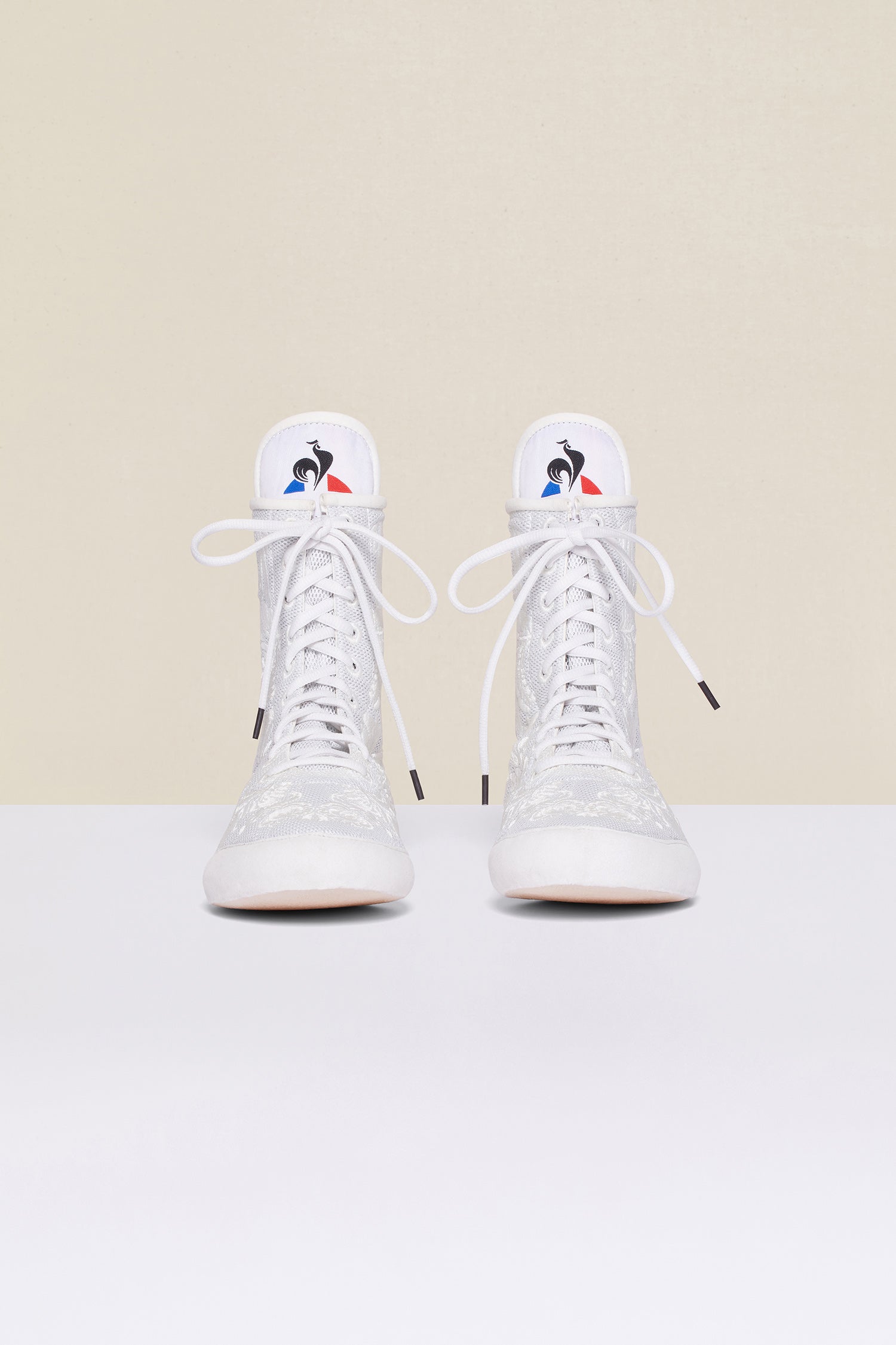 Patou FO201 Baskets Montantes Blanches Brodées