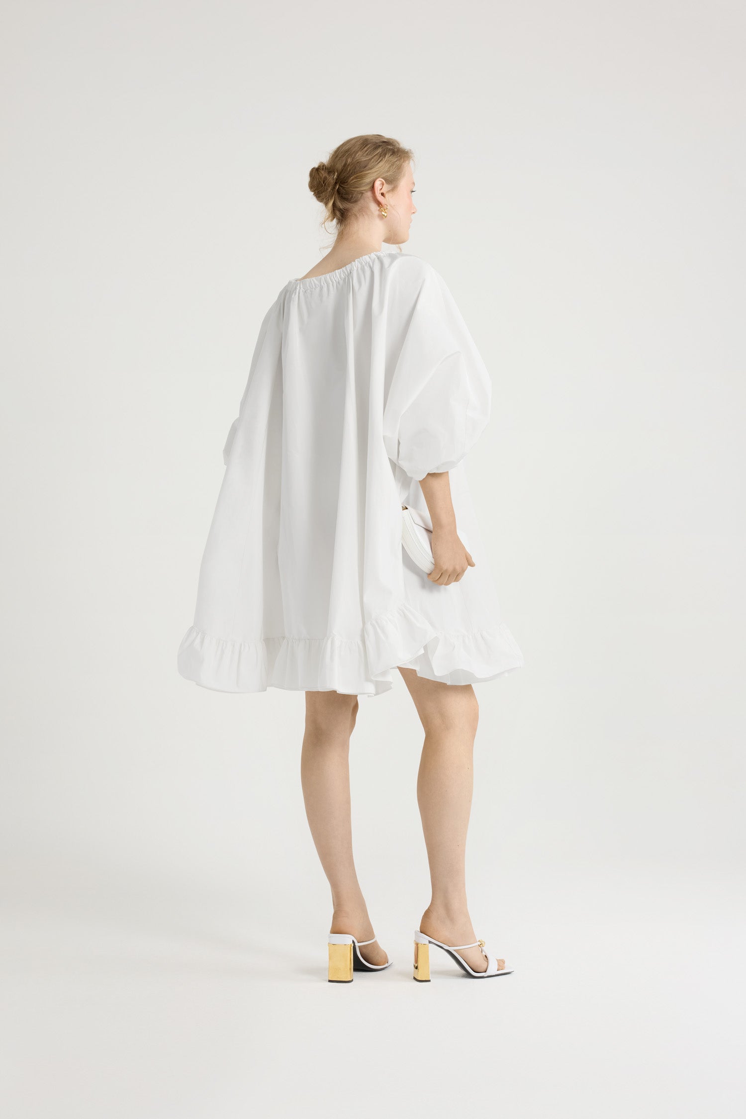 Patou DR108 robe blanche faille recyclée White