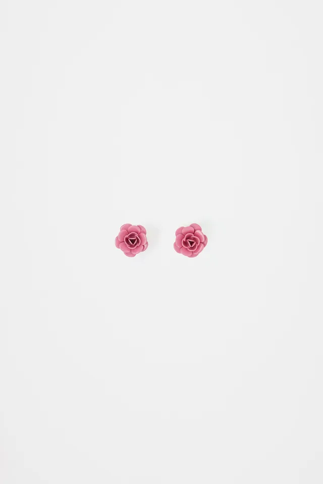 Patou boucles d'oreilles fleur JW087 rose Darling Pink