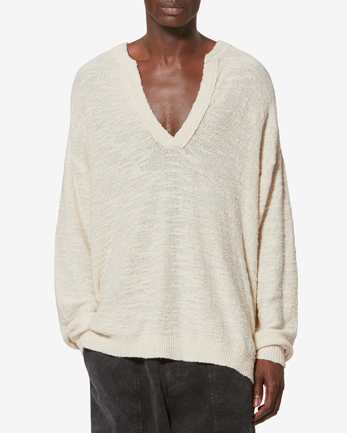 Isabel Marant Arnold Pull maille écru coton