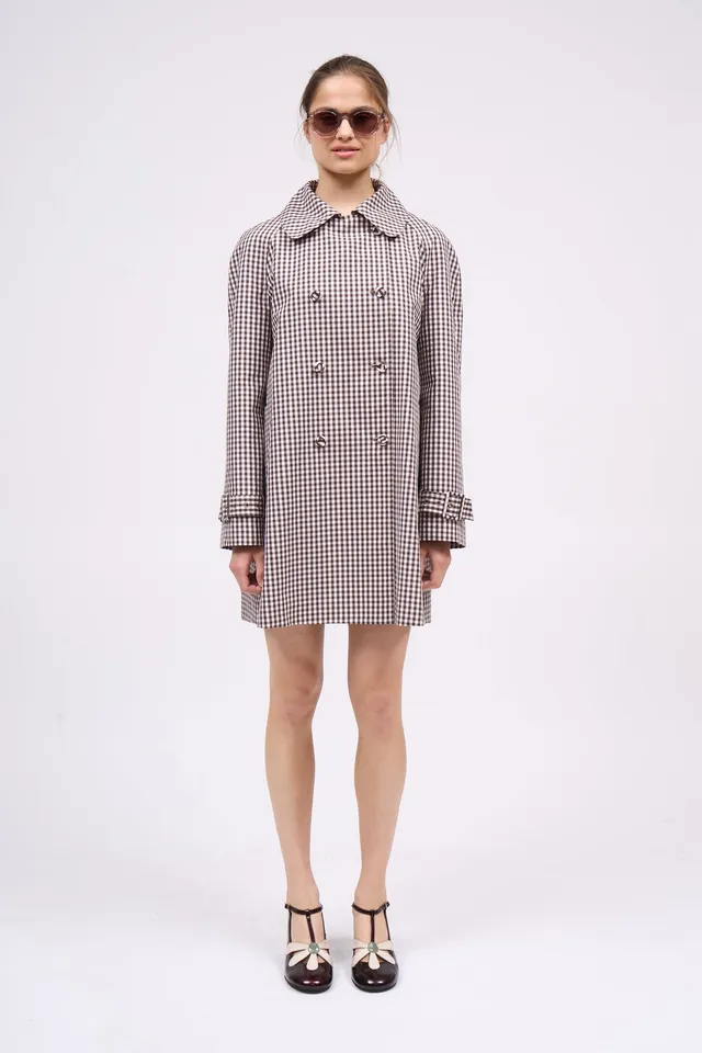 Paul & Joe Harvey manteau popeline vichy évasé