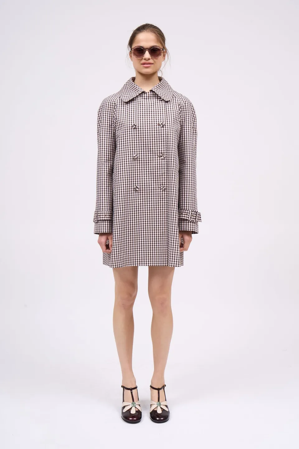 Paul & Joe Harvey manteau popeline vichy évasé