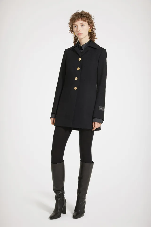 Patou H23JA0330134999B veste tweed stretch noir