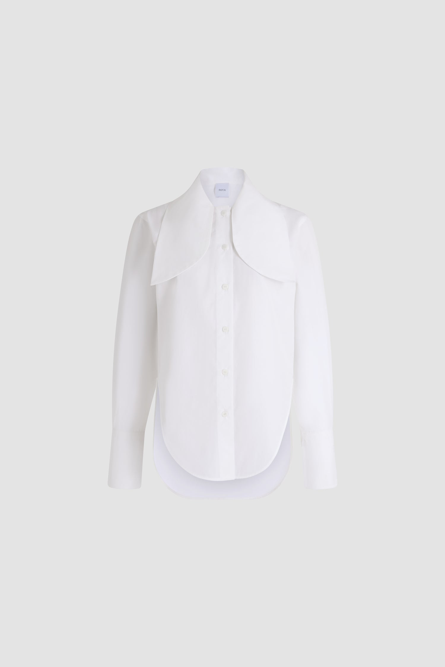 Patou BL063 blouse blanche coton bio col à nouer