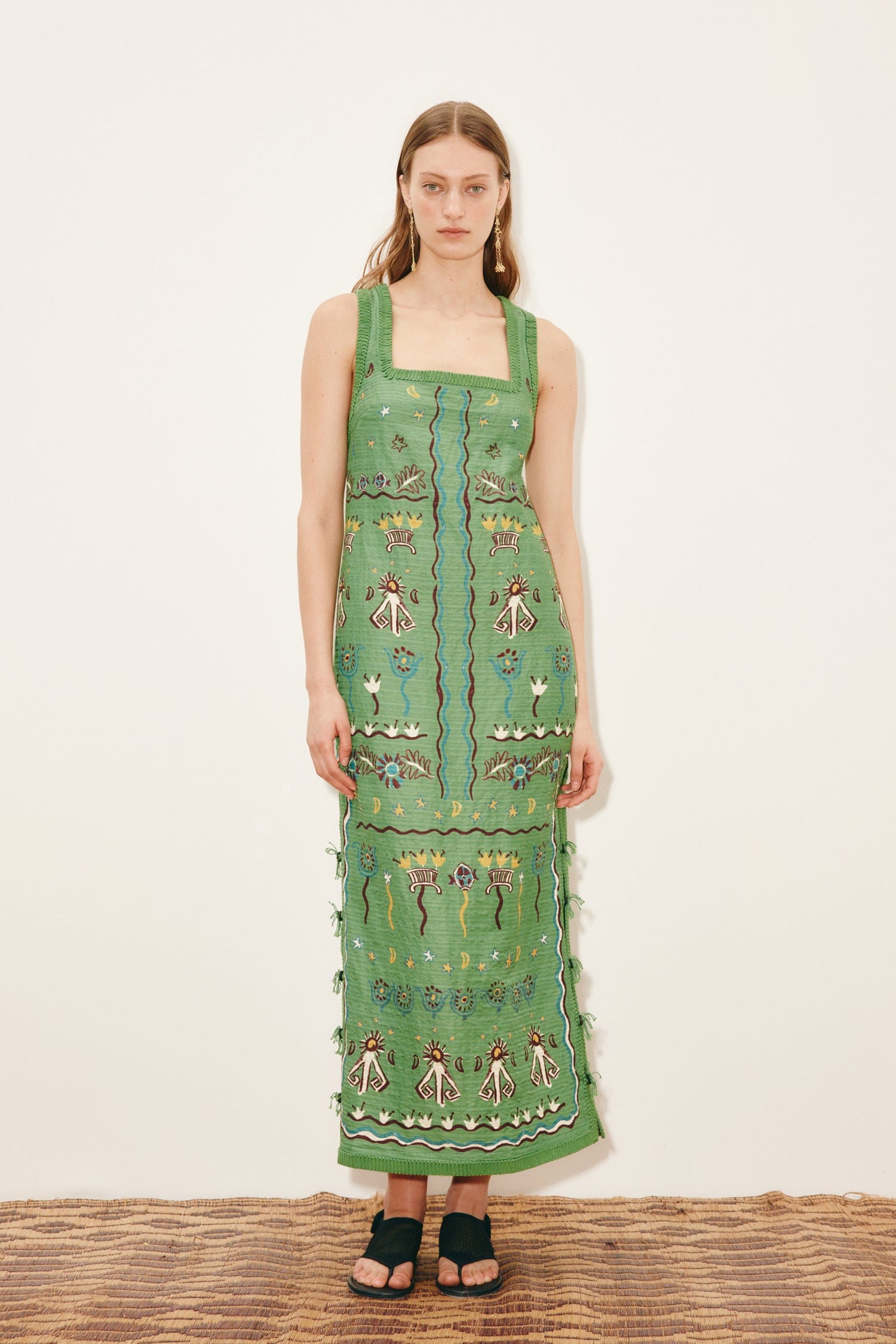 Alemäis Sun Dancer Midi Dress robe midi lin coton soie