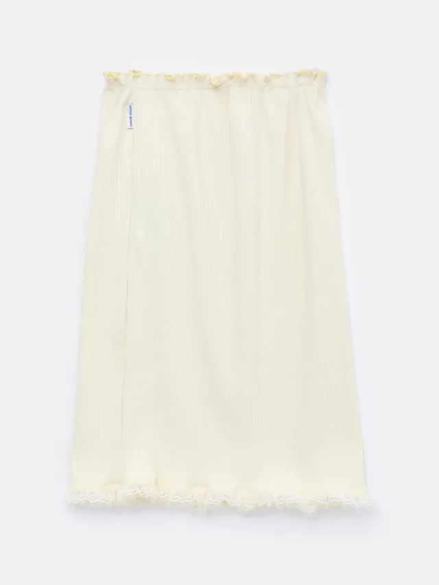 Ester Manas Mimosa Lace Easy Skirt jaune dentelle