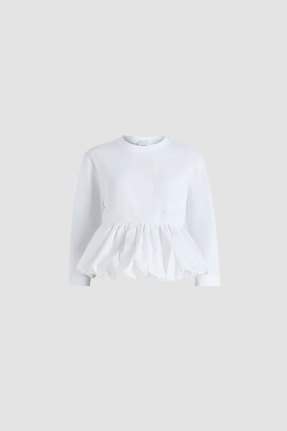 Patou JE191 t-shirt coton bio blanc volant