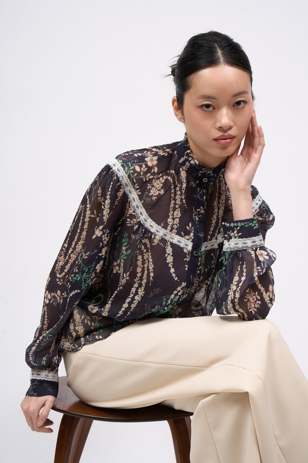 Paul & Joe Yvonne blouse mousseline soie imprimée