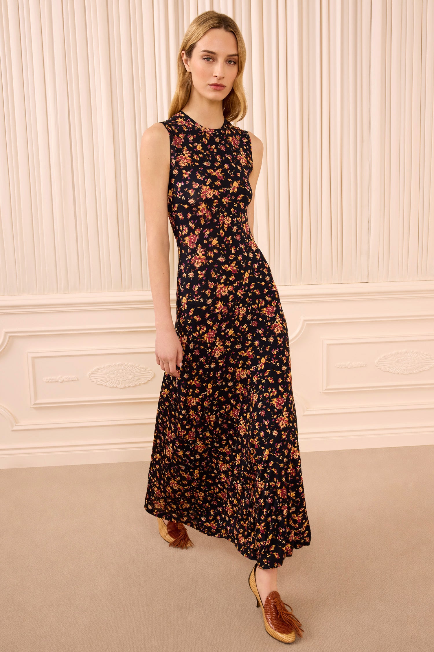 Ulla Johnson Orla robe jersey Noir Floral sans manches