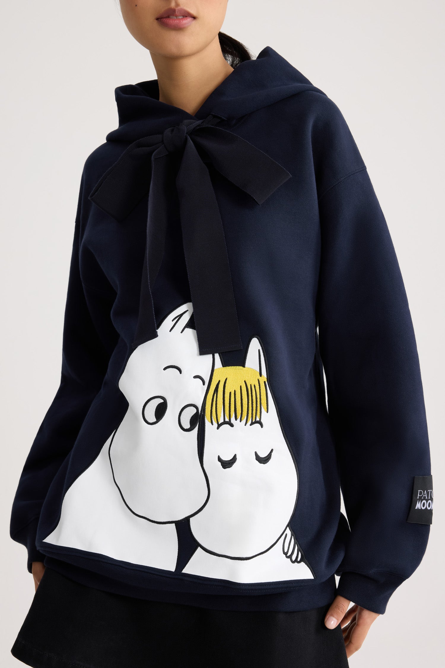 Patou x Moomin JE207 hoodie coton bio bleu Moomin Navy
