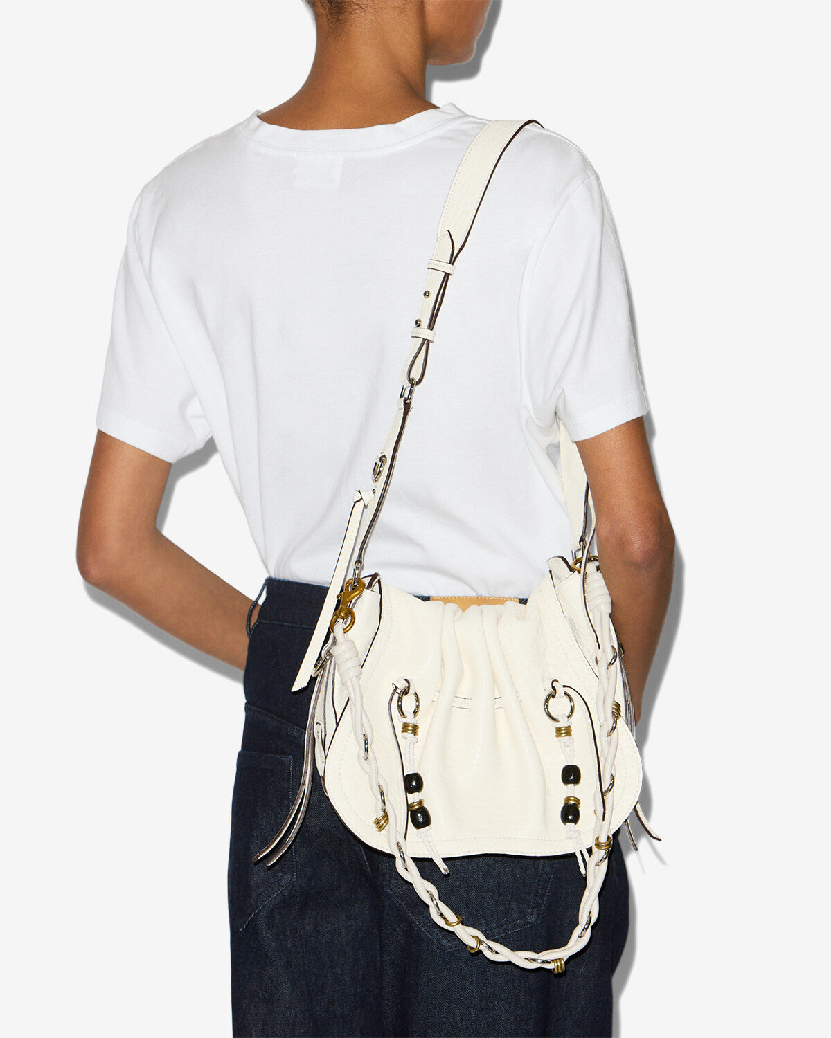 Isabel Marant Sacs Bolton sac beige cuir grainé